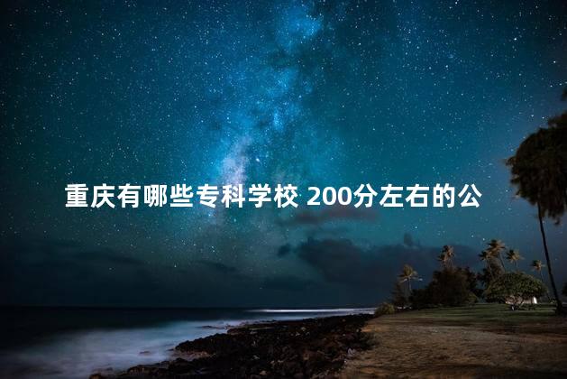 重庆有哪些专科学校 200分左右的公办专科学校